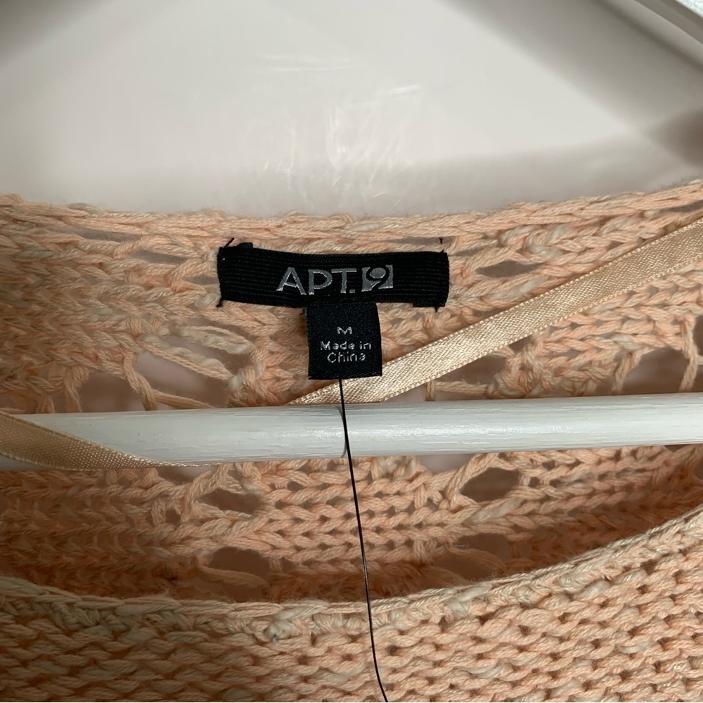 New Apt 9 Boxy Slub Pullover open knit sweater Medium Sierra hill BNWT - Picture 2 of 5